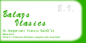 balazs vlasics business card